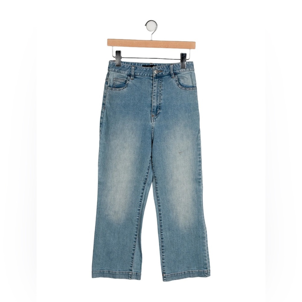 Tibi Light Blue Flare Jeans
